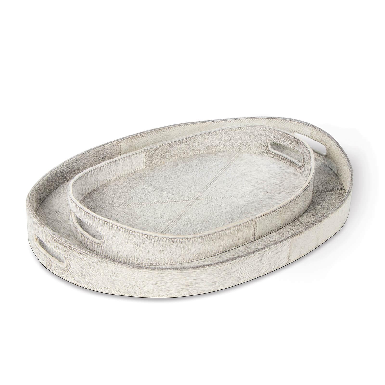 Andres Hair on Hide Tray Set (Grey) | Regina Andrew Detroit